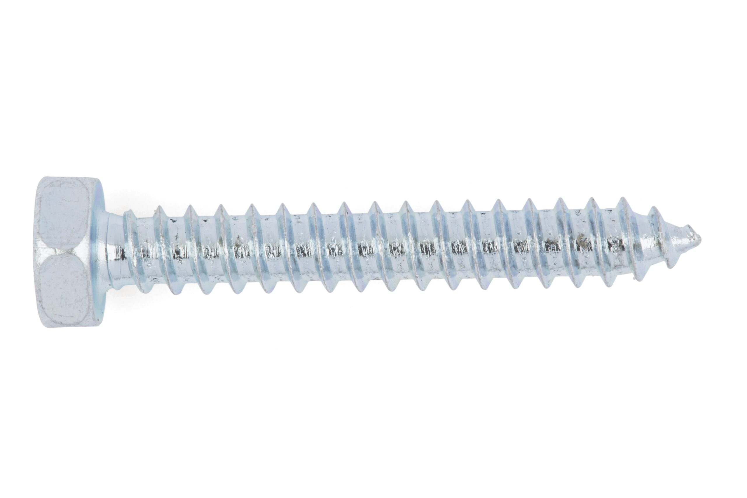 Tornillo rosca chapa, cabeza hexagonal acero, forma C con punta