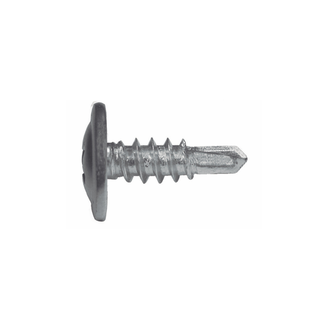 Tor. autoperf., cabeza alomada con brida Acero galv. brida H dientes interiores