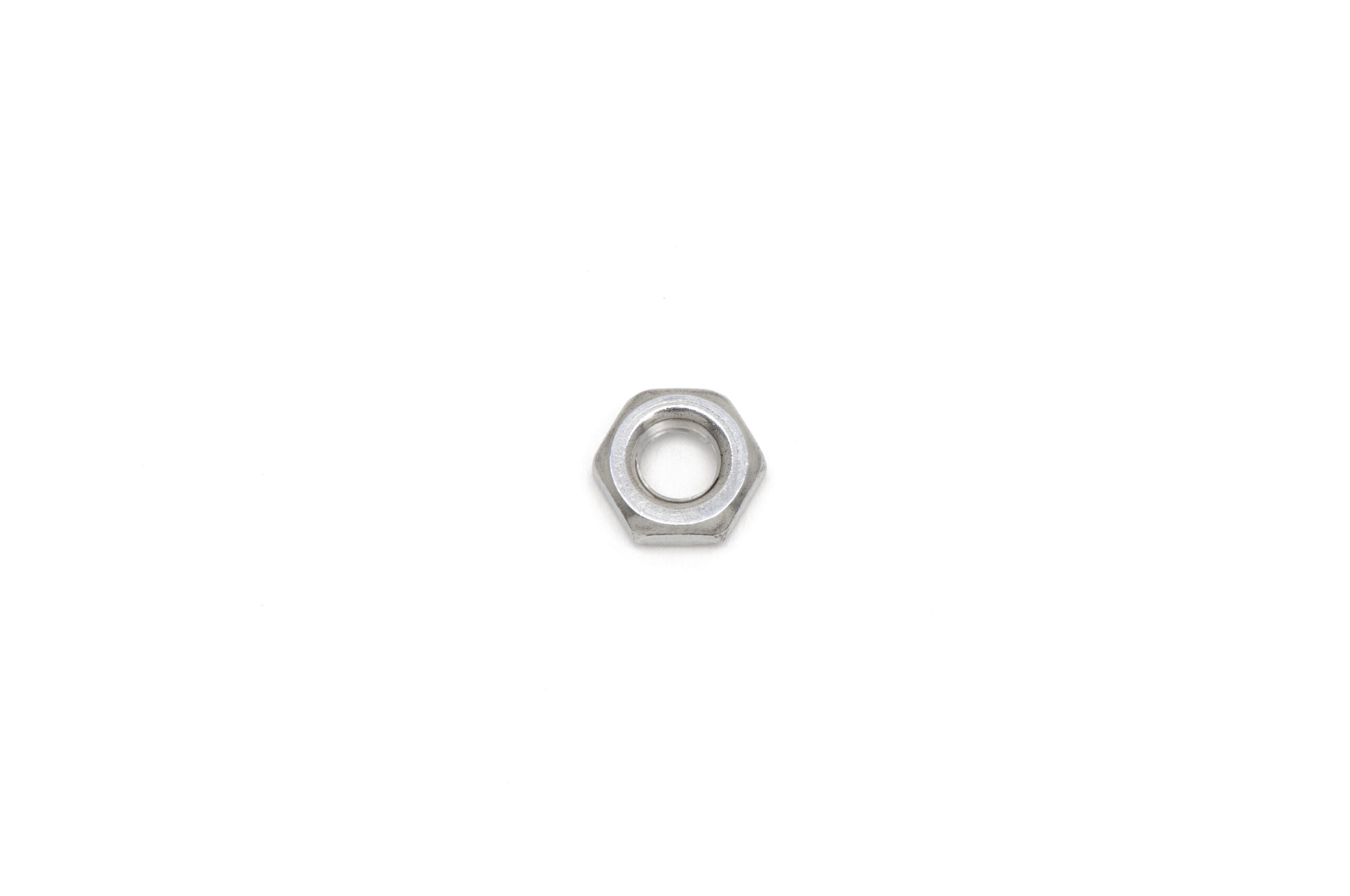 Tuerca hexagonal, perfil bajo, rosca fina DIN 439, ac. inox. A2 pl. paso fino