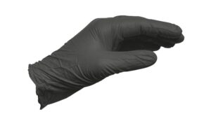 Guantes desechables de nitrilo, negros 6.8