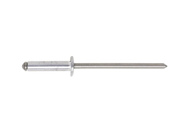 Remache ciego, cabeza plana aluminio/acero cincado