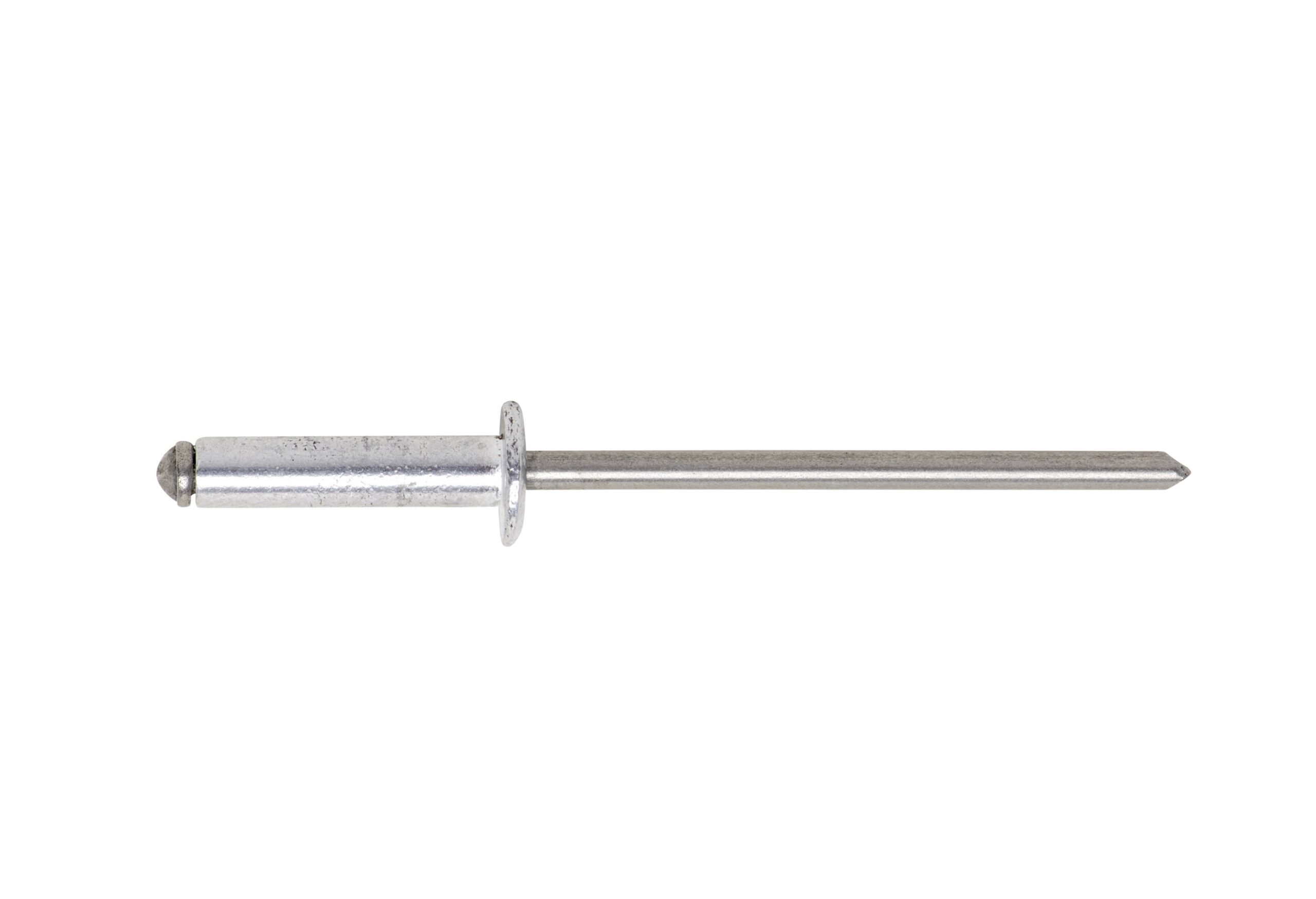 Remache ciego, cabeza plana aluminio/acero cincado