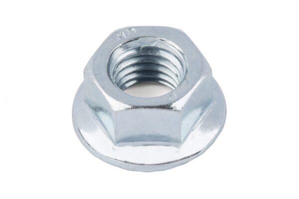 4537502010 Tuerca de seguridad dentada acero 8 glv. pas. pel. gruesa dien. bloq.