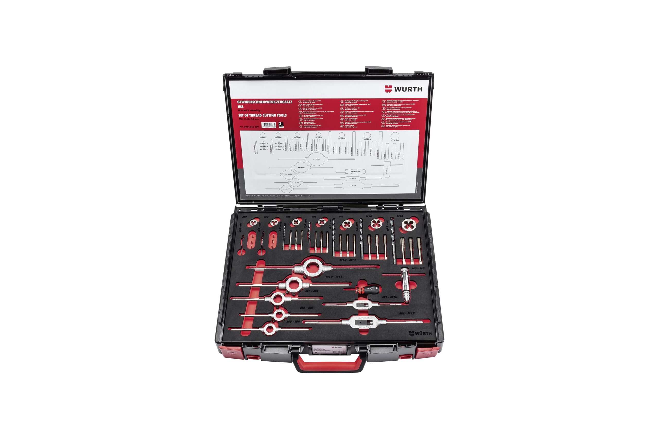 Set de terrajas roscadas HSS 44 piezas Sysko