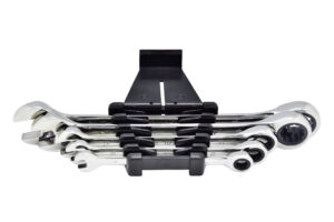 Conjun. llaves comb. carr., rectas, pulidas, 5 pz.