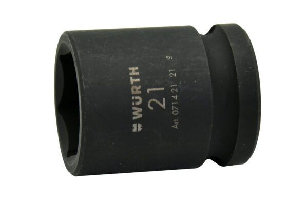 Llave vaso impacto 3/4 pulg. mét., hexag. corta