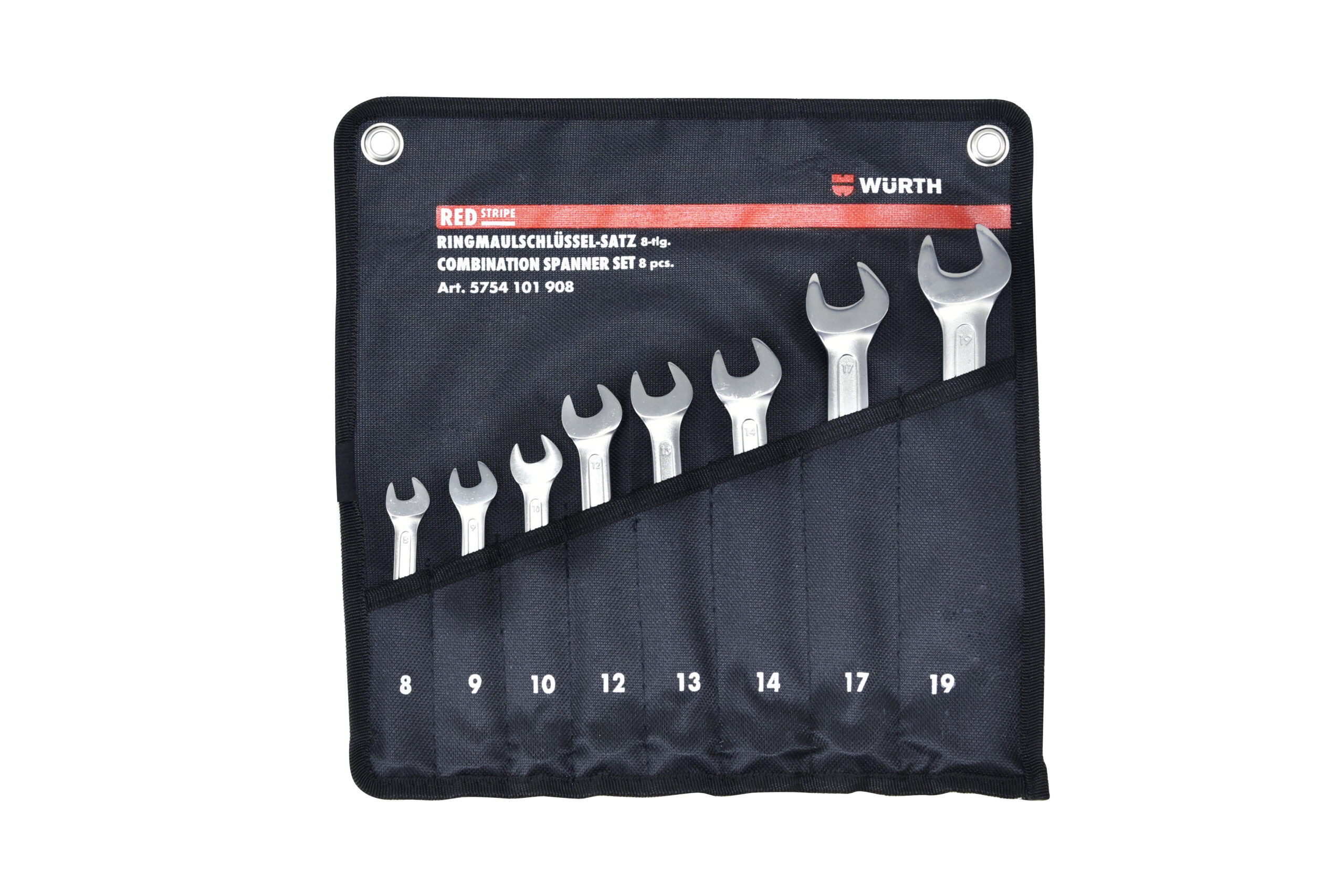 Surt. llaves combinadas métr. 8 pzs REDSTRIPE